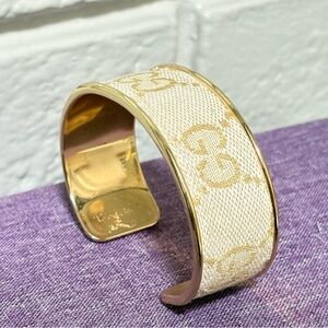 Gucci Gold and Cream Women's Cuff